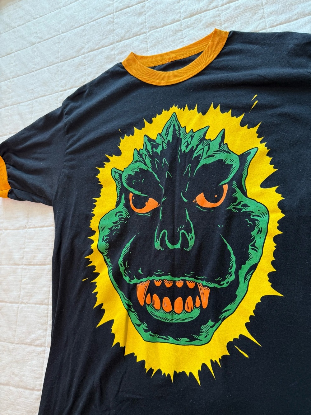 Fright Rags Mens Godzilla Ringer Tee